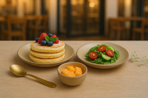 Classic Design Matte Beige <b>Ceramic</b> Dinnerware Set – Modern Stoneware Dinner <b>Plates</b> & Bowl for Everyday Dining Table Decor - Product Image 3