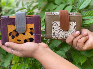 Billetera de piel de vaca, bolso de mano de piel, estilo informal - Product Image 4