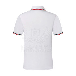 Polo homme à manches courtes avec logo imprimé personnalisé, boutons, 100% coton, coupe classique, vêtement décontracté, col contrasté - Product Image 2