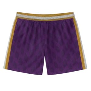 Shorts de lacrosse unisexe violet et or en polyester léger – Vêtements de sport athlétiques pour matchs d'équipe et entraînements de performance - Product Image 2