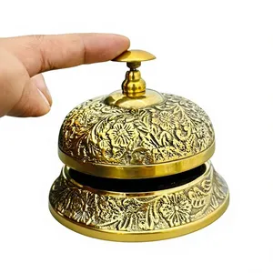 <b>Victorian</b> Style Solid Brass Hotel Counter Bell Ornate Service <b>Desk</b> for Restaurants Reception Areas Hospitals-Metal Crafted - Product Image 6