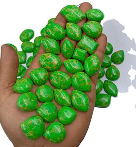 Jaspe Verde Natural, Corte Cojín y Corte Pera, Piedra Preciosa Suelta al por Mayor, Piedra Pulida a Granel para Fabricación de Joyas, Proveedor - Product Image 2