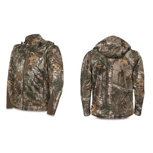 Long Sleeve Waterproof Breathable Moisture-Wicking Winter Hunting Hooded <b>Jacket</b> for <b>Men</b> OEM Custom Made <b>Soft</b> <b>Shell</b> Front Print - Product Image 3