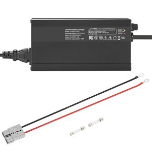 Caricabatterie agli ioni di litio da 12V 10A in PC con indicatore LED per connettore Anderson, attivazione a 0V - Product Image 1