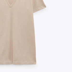 Camiseta Básica de Moda Casual de Manga Corta para Mujer, Ajuste Relajado, Venta al por Mayor, Top de Moda para el Día a Día - Product Image 4