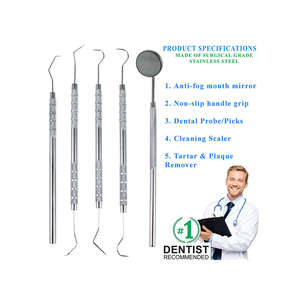 Meilleur prix - Kit d'examen dentaire pédiatrique 1x4 - Ensemble d'instruments de diagnostic à manche hexagonal en acier inoxydable - Manuel MOL CE - Product Image 2