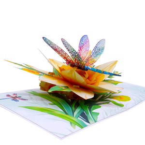 Carte de vœux 3D faite à la main Colibri Fête des Mères, impression typographique 6 couleurs, fleurs découpées en papier, personnalisable pour les fêtes - Product Image 2