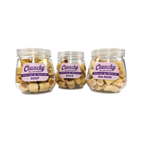 OEM/ODM Friandises croquantes pour chat Délicieux Oreiller sain pour chat bouchées collations Multi saveurs Formule boeuf/canard/saumon 6-24/2 oz 70g