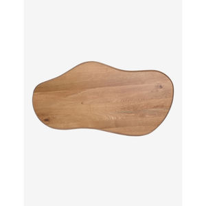 Table basse de style nordique moderne en bois d'acacia naturel, faite à la main, facile à nettoyer, design pour salon, hall d'hôtel, forme unique - Product Image 3