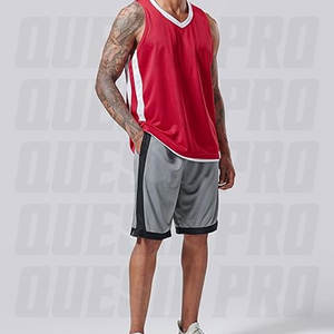 Camisetas de Baloncesto Transpirables, Reversibles, de Alta Venta en Línea, con Logotipo Personalizado, Colores Personalizables, Camisetas de Baloncesto Blancas para Hombre - Product Image 4