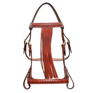 Bridon d'équitation le plus vendu avec rênes en cuir véritable pur, couleur noir et marron, vente en gros pour équitation - Product Image 5