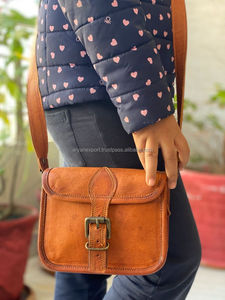 Sac à bandoulière en cuir véritable pour femmes, fait main, Vintage, 5x7, nouvelle collection - Product Image 2