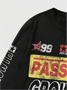 Print Jersey Tops Graphic Tee Short <b>Sleeve</b> O-Neck T-Shirt Streetwear 100% Cotton Worsted - Product Image 4