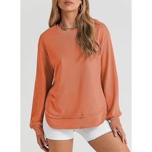 Sweat-shirt à col montant personnalisé avec impression de lettres pour femme, coupe oversize en polaire, décontracté pour l'hiver, nouvelle collection - Product Image 1