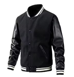 High Quality Varsity <b>Jacket</b> <b>Men</b> and Women Chenille Embroidery <b>Leather</b> Sleeves Custom Baseball Letterman Varsity <b>Jackets</b> - Product Image 3