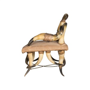 Fauteuil d'appoint rustique en corne de buffle, artisanal et luxueux, de NEHA ENTERPRISES, meubles artisanaux naturels pour salon, entrée, couloir - Product Image 4