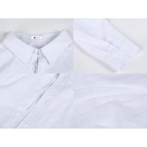 เสื้อลำลองแขนยาวผ้าคอตตอน100% สำหรับผู้ชาย, เสื้อผ้าฝ้ายลำลองชายหาดฤดูร้อนน้ำหนักเบา - Product Image 2