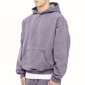 Sweat à capuche pour homme de haute qualité, coupe classique, en molleton de coton épais, à épaules tombantes, coupe-vent, respirant, avec logo frontal, idéal pour l'hiver - Product Image 2