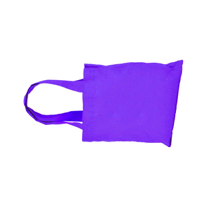 Purple Solid Color Short Handle For Grocery Custom Logo And SIze Cotton Shopping <b>Bag</b> Hand Carry Low Moq - Product Image 3