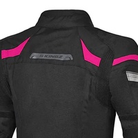 Veste de moto pour femmes à manches longues 5 Sports, noire et rose, coupe-vent, imperméable, 100% polyester, pour toutes les saisons, vêtements de course