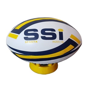 Pelota oficial de rugby tamaño 5 duradera con agarre mejorado y vejiga de goma para Precisión y rendimiento constante - Product Image 3