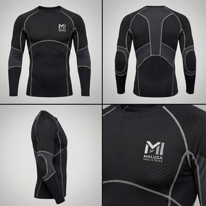 Camiseta de Manga Larga Titan Shield, Compresión, Transpirable, Ecológica, de Secado Rápido, para Hombre, Gimnasio, Entrenamiento, Rendimiento Táctico, MALUZA - Product Image 6