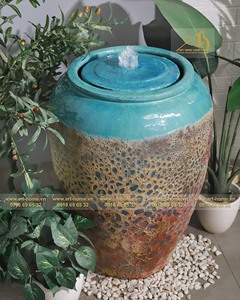 Art-home Ceramics - Fuente de Agua Ligera de Hormigón y Polifibra WF053H66, Adornos de Jardín, Diseño de Paisajes, Vietnam Set - Product Image 4