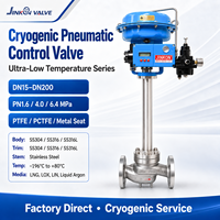 Vanne de régulation pneumatique cryogénique en acier inoxydable à bride pour GNL, LOX, LIN (argon liquide) – Utilisation basse température