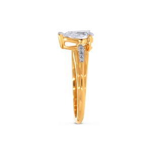 18K Yellow Gold Solitaire <b>Ring</b> The Golden Horizon Solitaire <b>Ring</b> in 18K Gold with a Brilliant Diamond <b>Crown</b> - Product Image 4