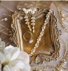 Bandeja Decorativa Antigua Personalizada al por Mayor para Joyas, Anillos y Adornos, Bandeja de Almacenamiento y Exhibición de Joyería de Metal Dorado Vintage - Product Image 5