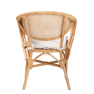 New Arrival Eco Friendly Handwoven Vintage Handmade Rattan Armchair With Cushion With Cushion For Living Room Hotel And Resort - Product Image 4
