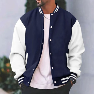 Men's Stylish Letterman <b>Leather</b> <b>Jacket</b> with <b>Real</b> Wool Varsity Design New Seasonal Winter Colors - Product Image 2