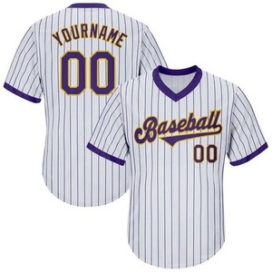 Custom Printed Baseball Jersey Front Unisex Adult Breathable Polyester Sportswear Uniform Set OEM Service - Product Image 4