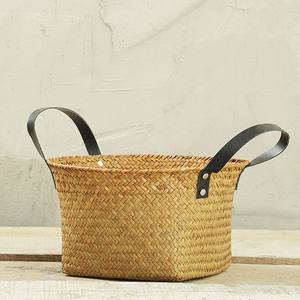 Cestas de Almacenamiento de Mimbre Natural para el Hogar, Contenedor Decorativo de Ratán para Ropa y Lavandería con Tapas - Product Image 5