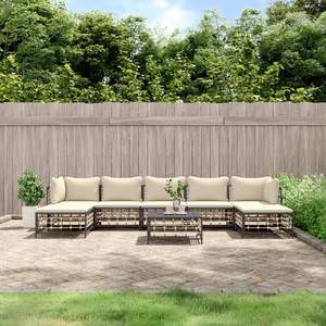 Set Lounge da Giardino in Antracite e Beige - Product Image 1