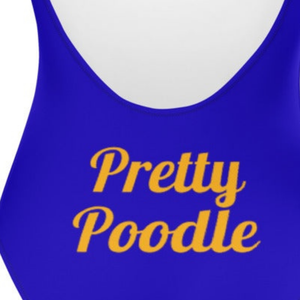 Traje de Baño Entero Sigma Gamma Rho Poodle para Mujer, Azul y Dorado, Elástico, Deportivo y Elegante - Product Image 6