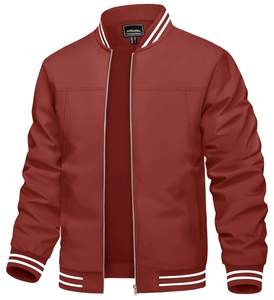 Chaqueta Bomber de Camuflaje para Hombre, Cierre de Cremallera, Cuello Camisero, Estilo Casual para Otoño, Manga Regular, 100% Poliéster - Product Image 5