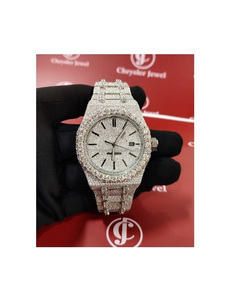 VVS Moissanite Diamond Watch Montres Hip Hop de luxe personnalisées Montres de luxe pour hommes en acier inoxydable de qualité supérieure - Product Image 1