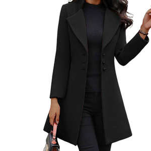 Manteau long en coton et laine, dernière collection, double boutonnage, avec ceinture, élégant et chaud pour homme - Product Image 3