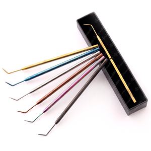 High Quality Customized Logo Eyelash Separating Tool Lightweight Stainless Steel Serrated Needle Lash Comb with Pointed Tip - Product Image 6