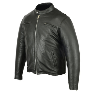 Custom <b>Clothes</b> Men Leather Jacket Men Clothing Vintage Fashion Windbreaker Jacket for Men - Product Image 4