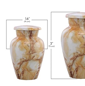 Modern Inspired Aluminum <b>Keepsake</b> Cremation Urn <b>Memorial</b> Tribute Holder Designed With Durable Elegant Lid Appearance - Product Image 5