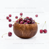 Mangkuk Tempurung Kelapa Modern Teknik Kustom 9cm Vintage Bohemian Klasik Ramah Lingkungan Mentah Vietnam KV NATURAL HOME Makanan