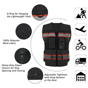 Chaleco de Seguridad Ajustable, Ligero, Táctico, para Exteriores, Transpirable, de Poliéster, con Talla y Logotipo Personalizables - Product Image 4