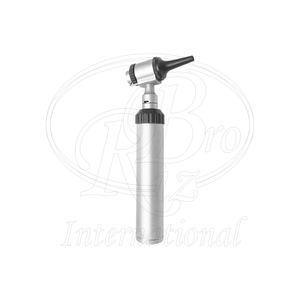 Otoscope conventionnel en laiton chromé, poignée à piles 2-C, pochette incluse, 3 spéculums en plastique à usage unique pour usage vétérinaire canin - Product Image 1