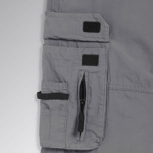 Men's Gray <b>Cargo</b> <b>Pants</b> 100% Polyester Canvas Breathable Multiple Pockets Workwear Style Mid Waist Button Fly Summer Wear - Product Image 5