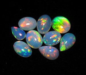 Ópalo Etíope de Calidad Superior, Corte Oval Cabujón, Gema Natural Multifuego, Piedra de Nacimiento de Octubre, Suelta para Joyería - Product Image 4