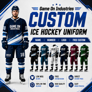 OEM Wholesale Rate Manufacturer Custom Sublimated Ice Hockey Uniform Sets New Trendy Professional Team Jersey and Pants - Product Image 1