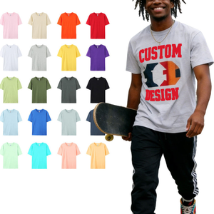 100% Cotton High Quality Factory Price knitted Eco-Friendly Silk Screen Printed Custom Logo Front Short Sleeve T-Shirt BD - Product Image 3