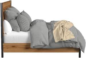 Porter Designs Lit Queen Urbain Lit en Bois Élégant Design Mobilier de Chambre à Coucher en Bois Naturel - Product Image 5